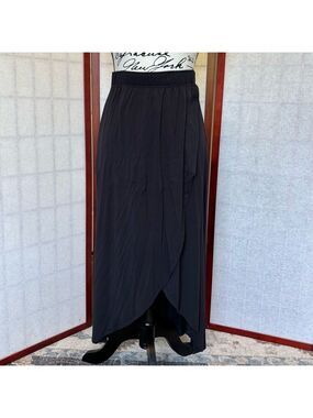 Faux Wrap Black Skirt -  NWOT - Size XS